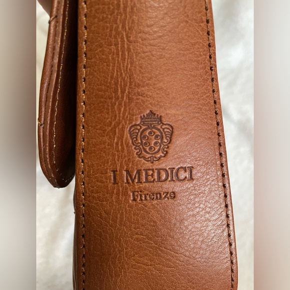 NWT I Medici Firenze Italian‎ Leather Quilted Purse in Rich Chocolate - Picture 5 of 14
